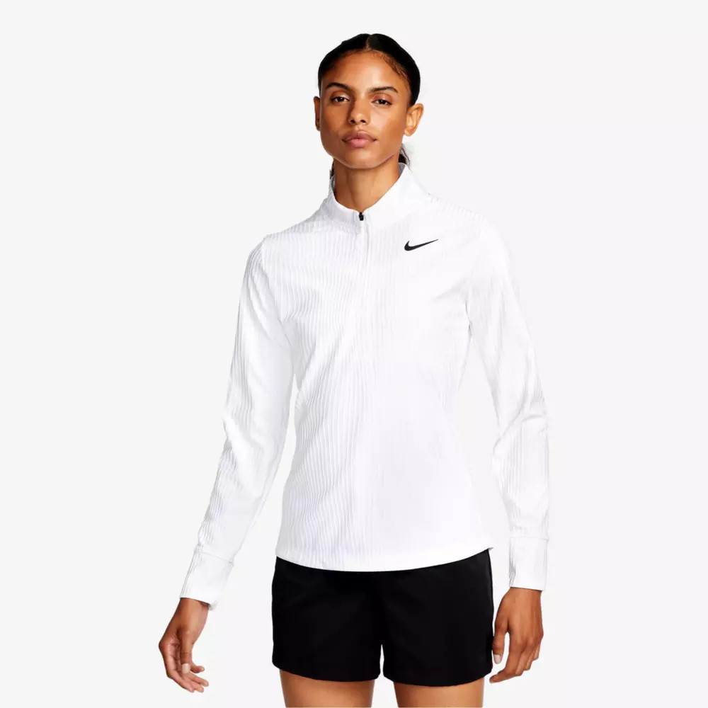 Nike Dri-FIT Advantage Quarter Zip Pull Over, White, S | PGA TOUR Superstore