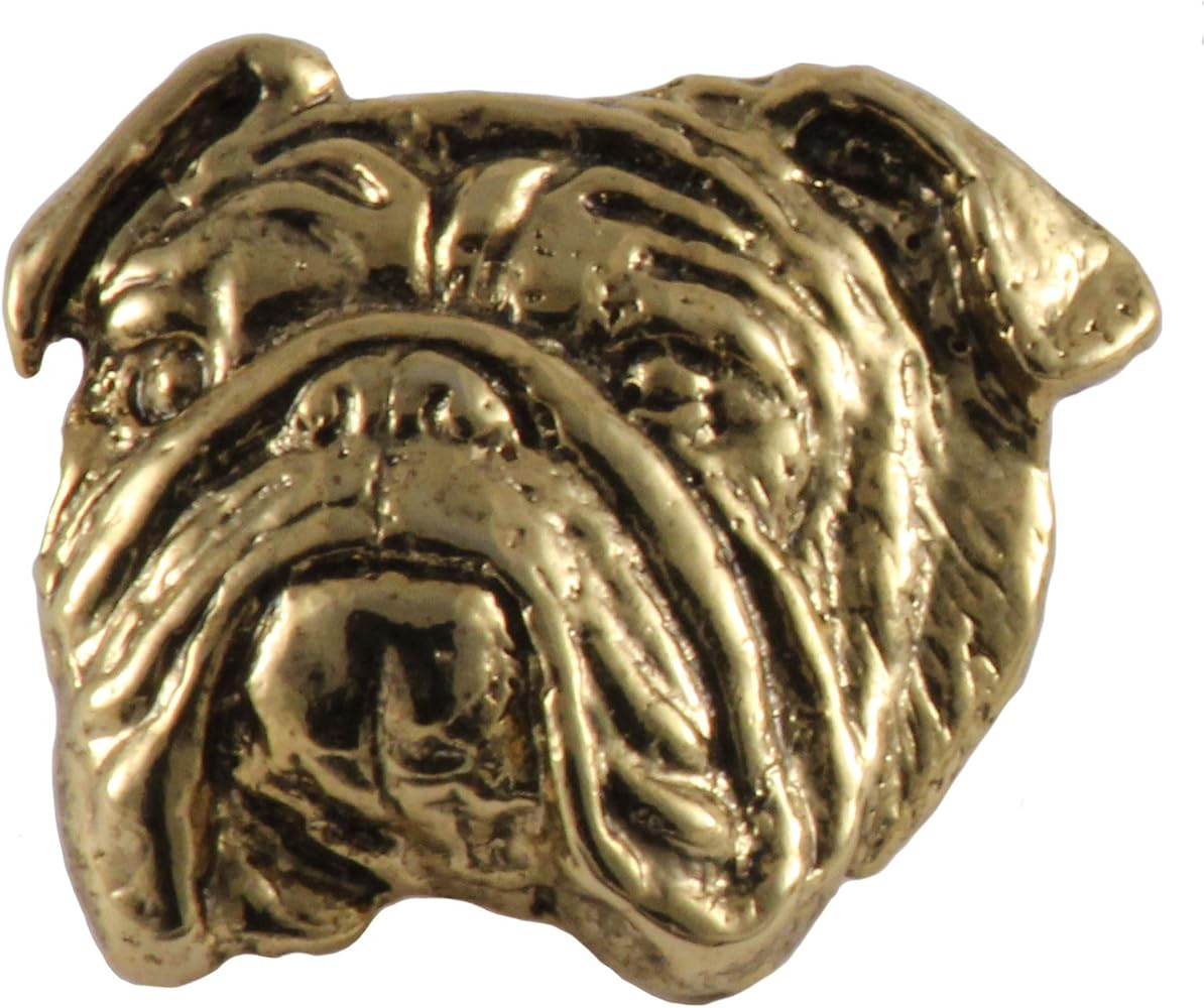 English Bulldog Pin, Gold Plated, 1.25 Inches, 100% Handmade in the USA, Bull Dog, Pet, Realistic... | Amazon (US)