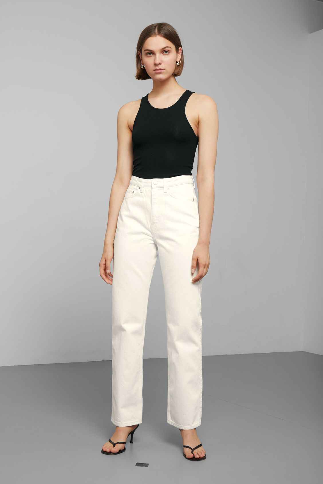 Row White Jeans - White | Weekday