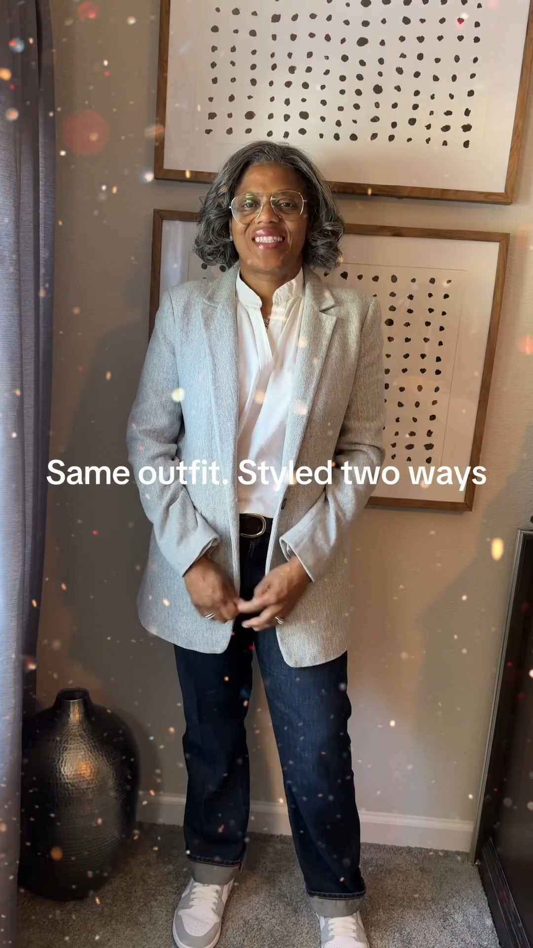 Keeping it simple & realistic over here 🩶

Same outfit… just styled two ways.
Which one feels more like you?

#styleover50 #ootdinspo #classicstyle #realstylewomen

#LTKootd #LTKOver40 #LTKgrwm