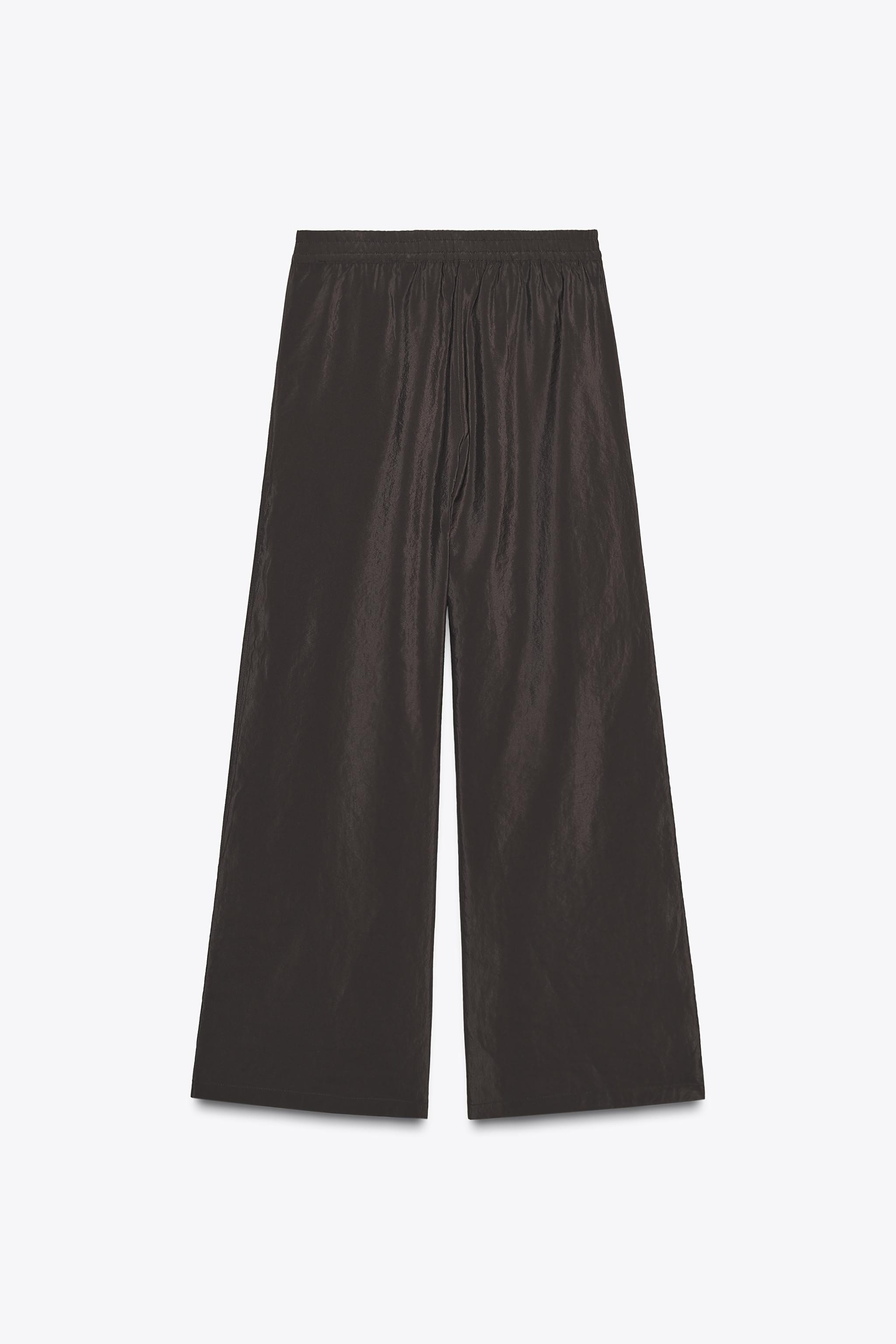 WIDE LEG ELASTIC WAIST PANTS | Zara US