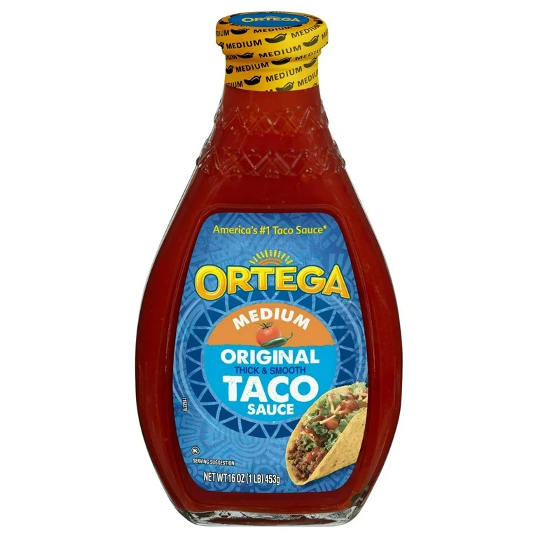 Ortega Original Thick and Smooth Medium Taco and Enchilada Chili Sauce, Kosher, 16 oz Jar | Walmart (US)