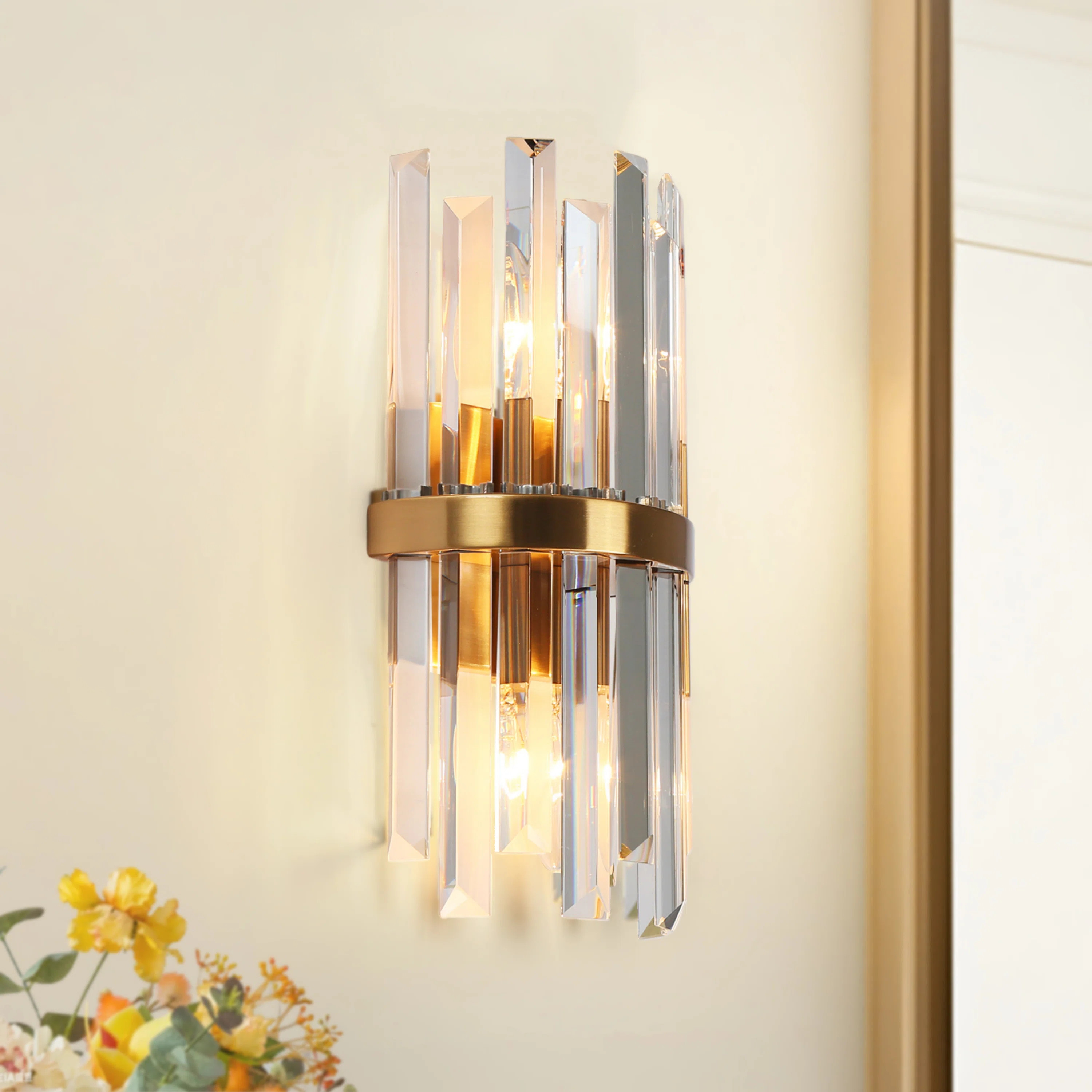 Josse Crystal Flush Mounted Sconce | Wayfair North America