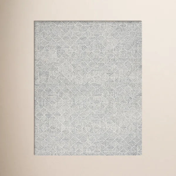 Linsly Handmade Light Green/Ivory Rug | Birch Lane