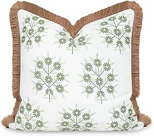 Hofdeco Premium Coastal Patio Indoor Outdoor Throw Pillow Cover Only, 20"x20" Water Repellent for... | Amazon (US)