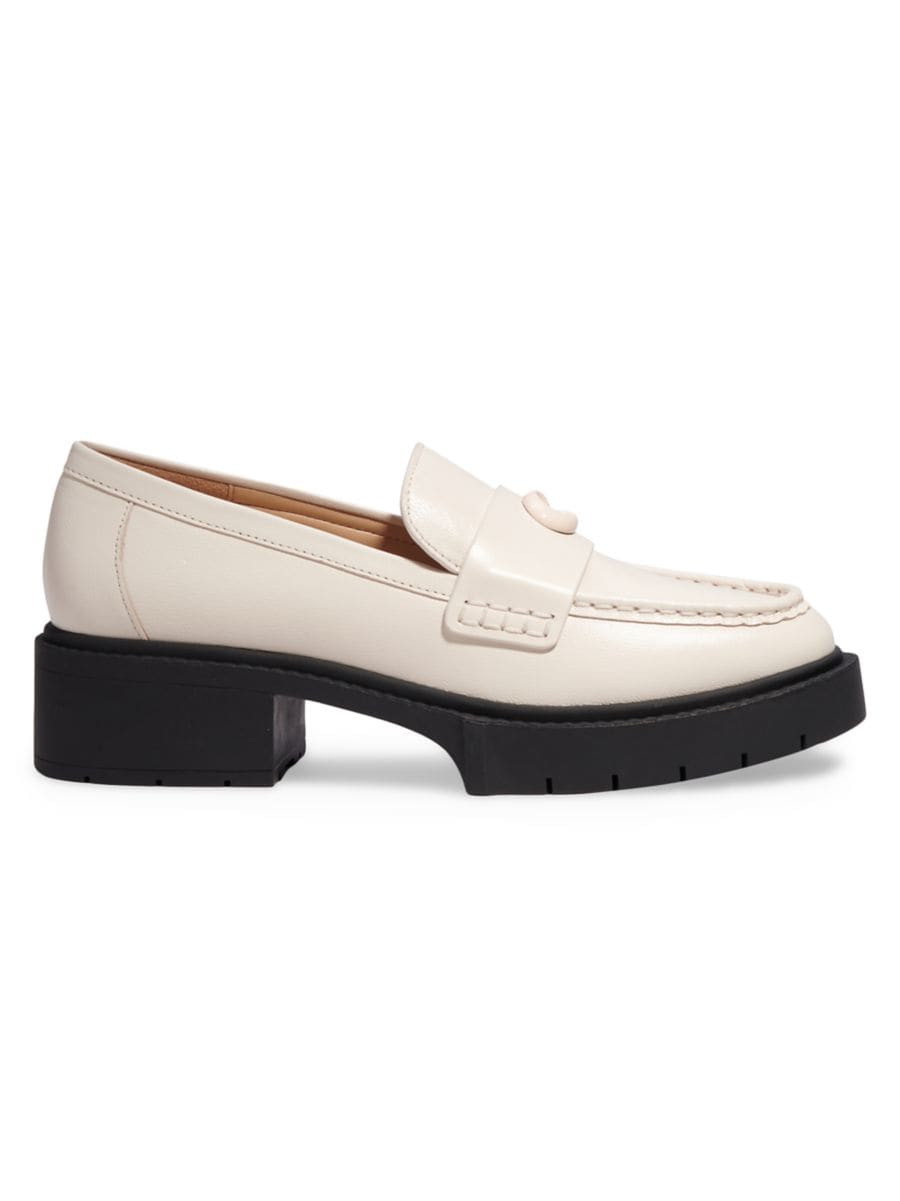COACH Leah Leather Lug-Sole Loafers | Saks Fifth Avenue