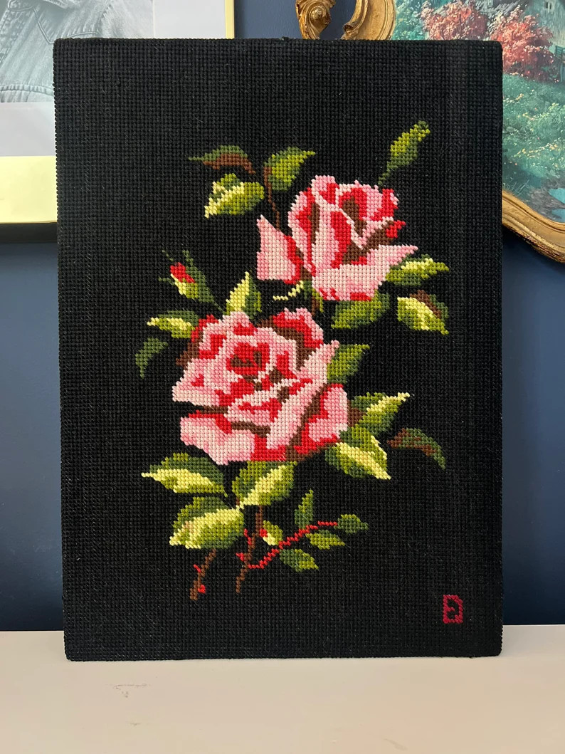 Vintage Flower Cross Stitch | Etsy (US)