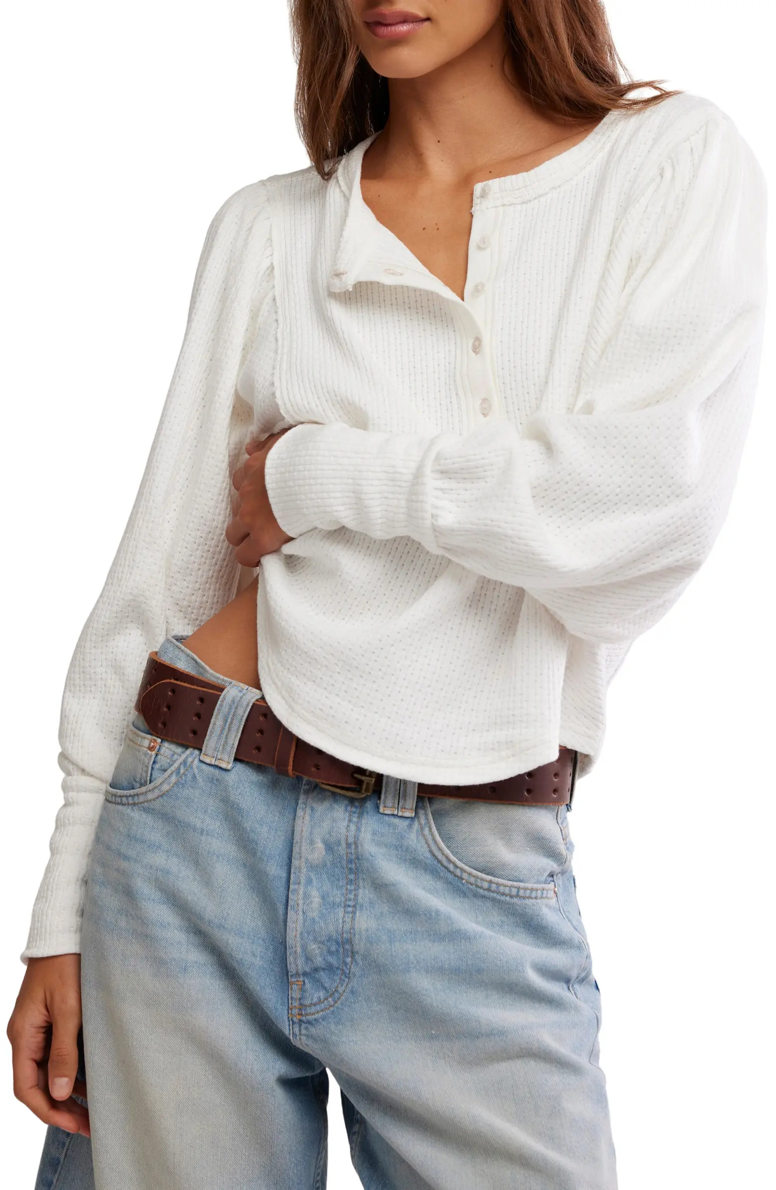 Quinn Rib Henley Top | Nordstrom