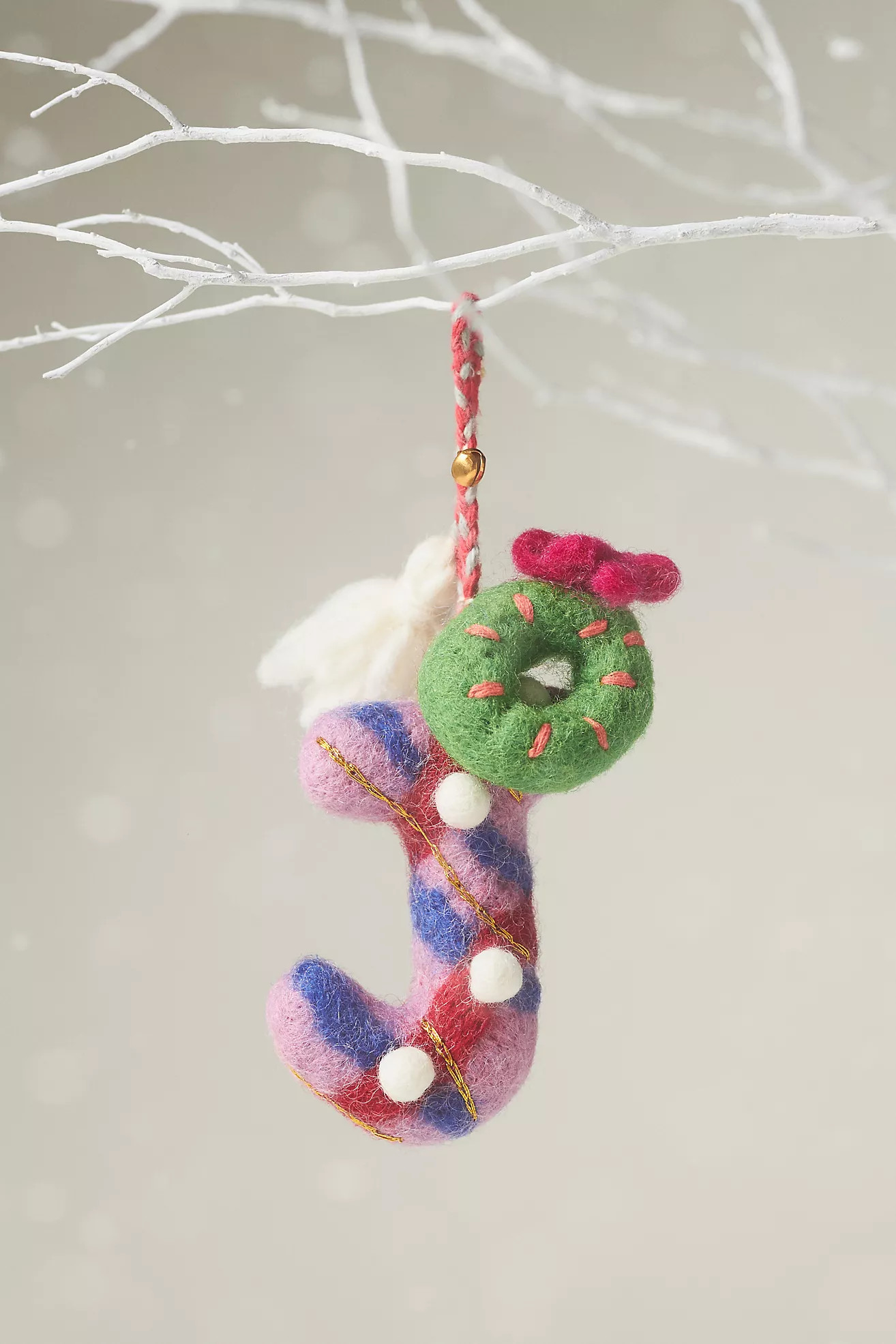 Jolly Monogram Ornament | Anthropologie (US)