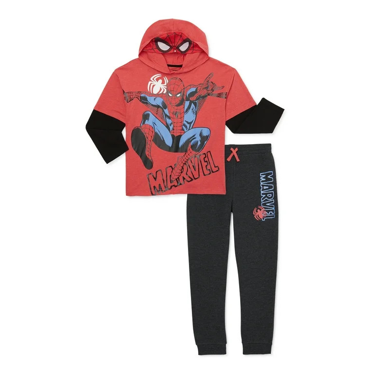 Spiderman Boys Cosplay Hoodie and Joggers, 2-Piece Outfit Set, Sizes 4-10 - Walmart.com | Walmart (US)