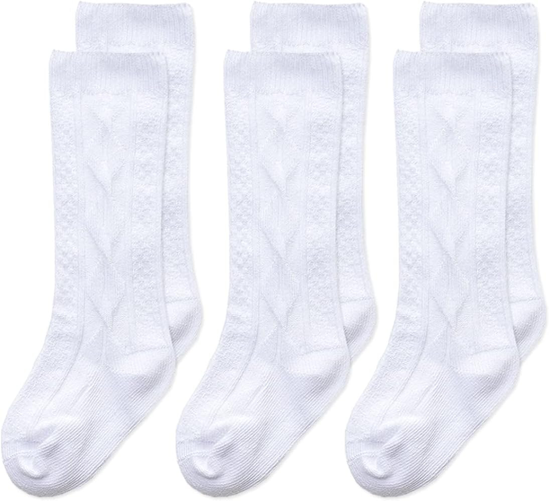 Mini angel Baby Knee High Socks Cable Knit Long Stockings Seamless Cotton Socks-Newborn Infant To... | Amazon (US)