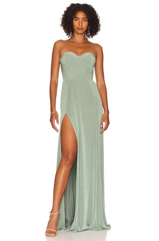 Mila Gown in Sea Moss | Revolve Clothing (Global)
