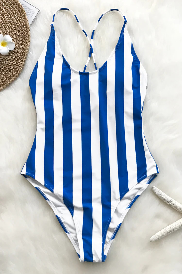 Beauty Of Nature Stripe One-piece Swimsuit | Cupshe