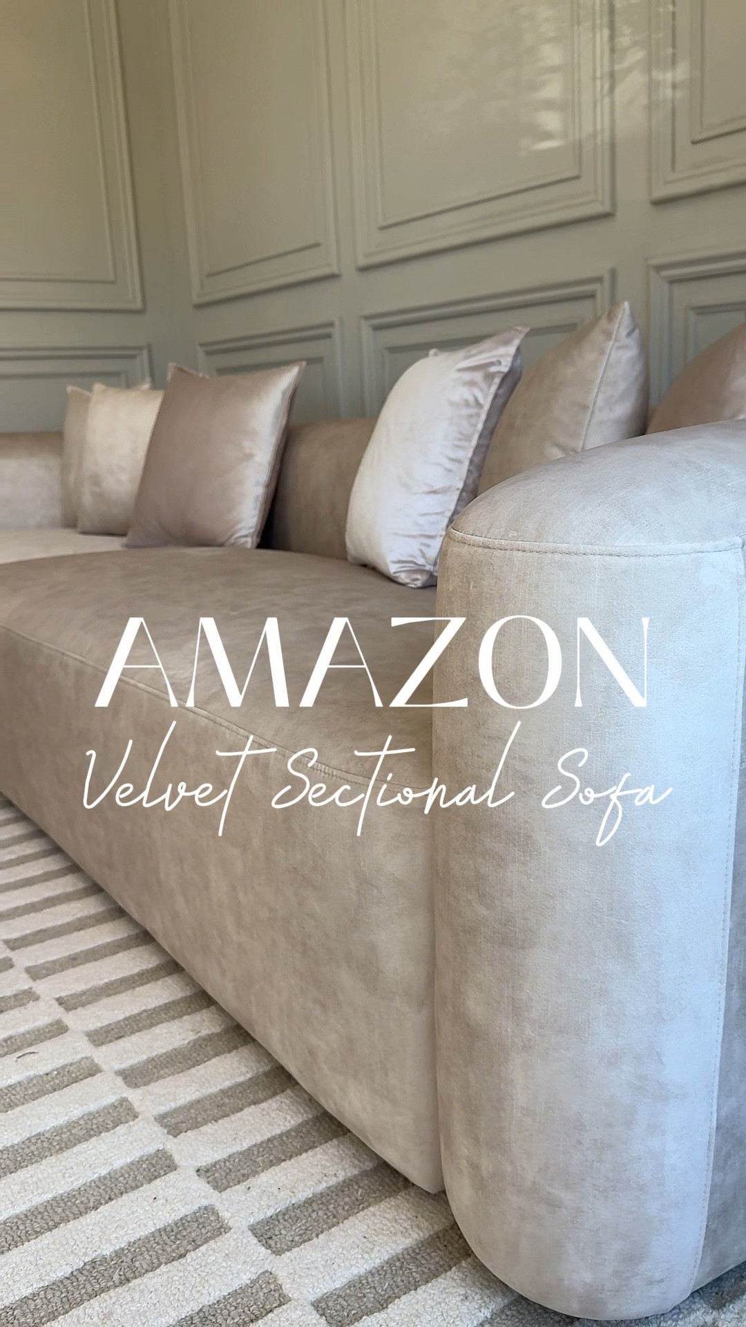 I have partnered with @amazon to share my velvet sectional sofa. I love the design, and the fabric is high-performance, low-maintenance, and very easy to clean; perfect for those with small kids and pets.
 #ad #founditonamazon #WinterFavorites2025



#LTKSaleAlert #LTKHome