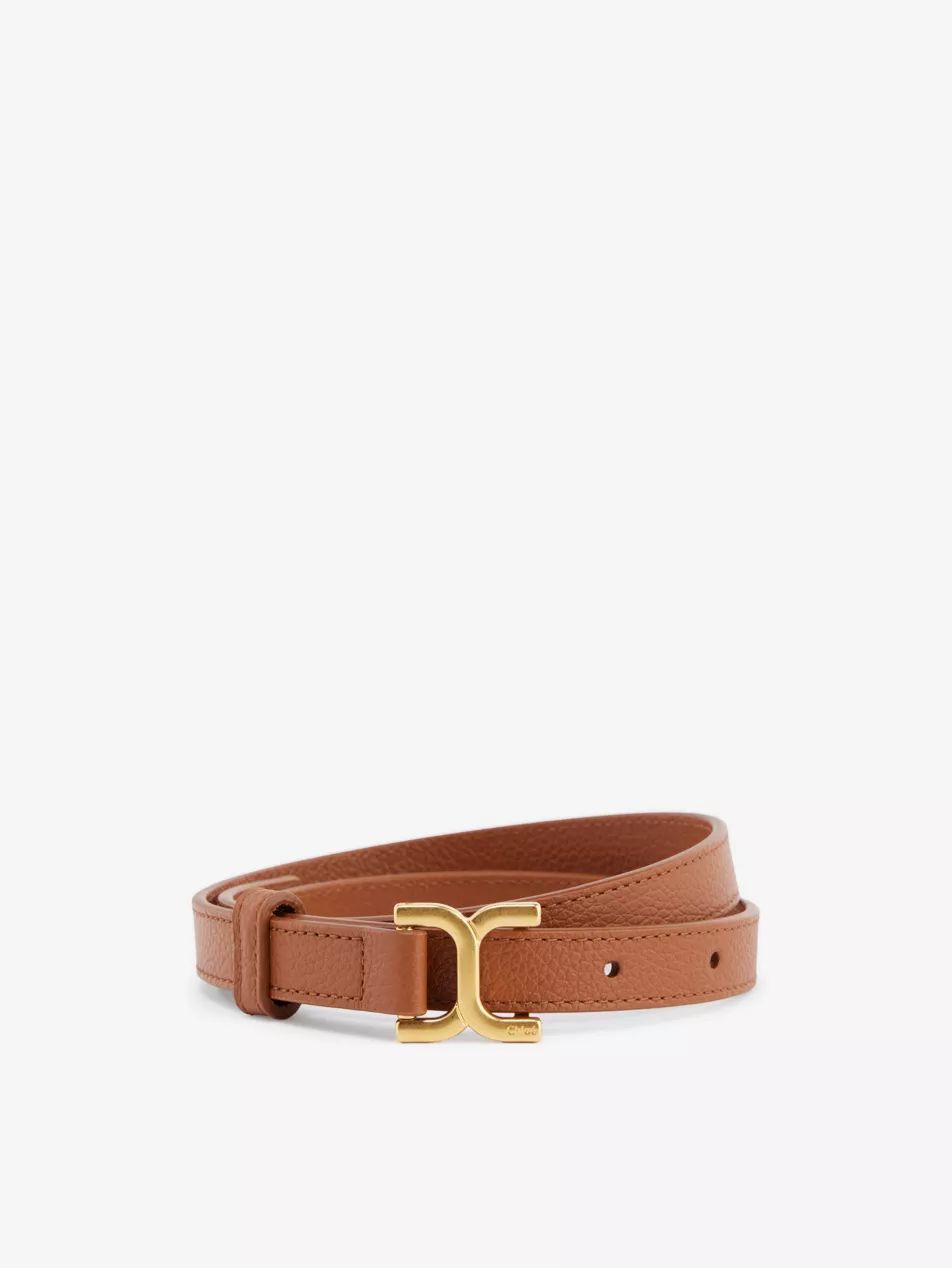 Marcie logo-engraved leather belt | Selfridges