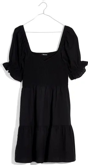 Madewell Lucie Smocked Linen Blend Minidress | Nordstrom | Nordstrom