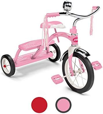 Radio Flyer Classic pink Dual Deck Tricycle Ride On, 31.5L x 24.5W x 21.5H in. | Amazon (CA)