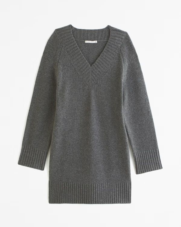 Long-Sleeve Easy Mini Sweater Dress | Abercrombie & Fitch (US)