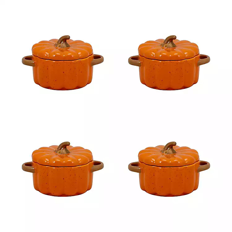 New! Pumpkin Mini Tureens, Set of 4 | Kirkland's Home