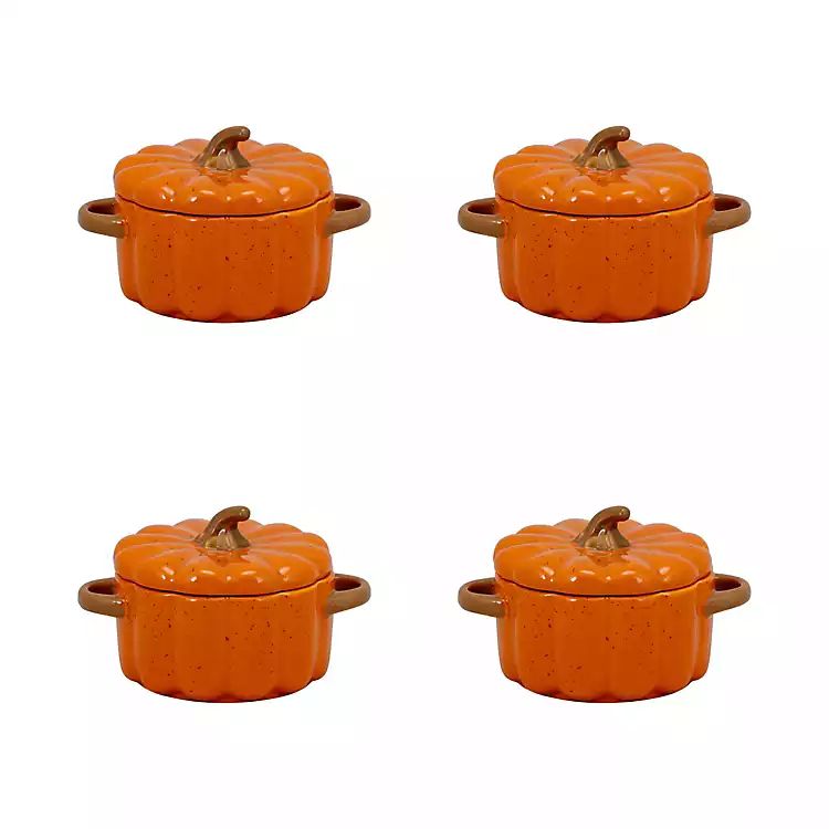 New! Pumpkin Mini Tureens, Set of 4 | Kirkland's Home