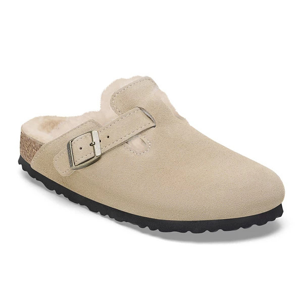 Men's BIRKENSTOCK Boston Shearling Casual Clogs 43 Taupe | Scheels