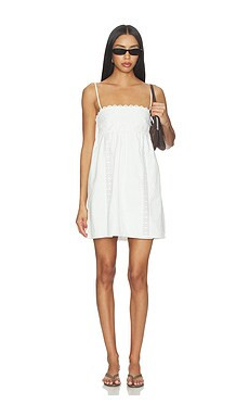 MORE TO COME Julie Babydoll Mini Dress in White from Revolve.com | Revolve Clothing (Global)
