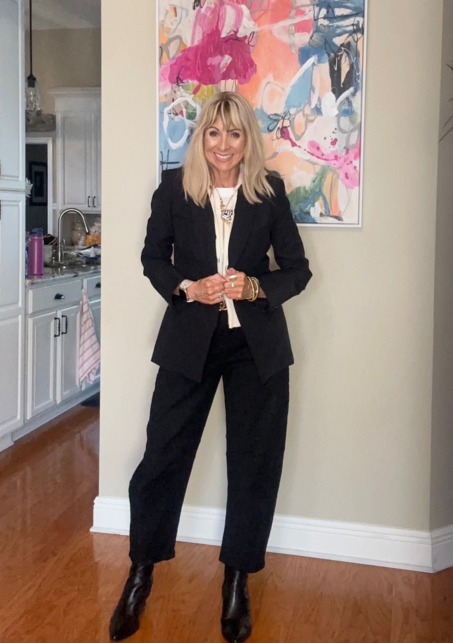 This combo never lets me down. The convertible blazer with the cashmere insert is a go to for me. A definite wardrobe basic you’ll wear so many ways!

#LTKootd #LTKOver40