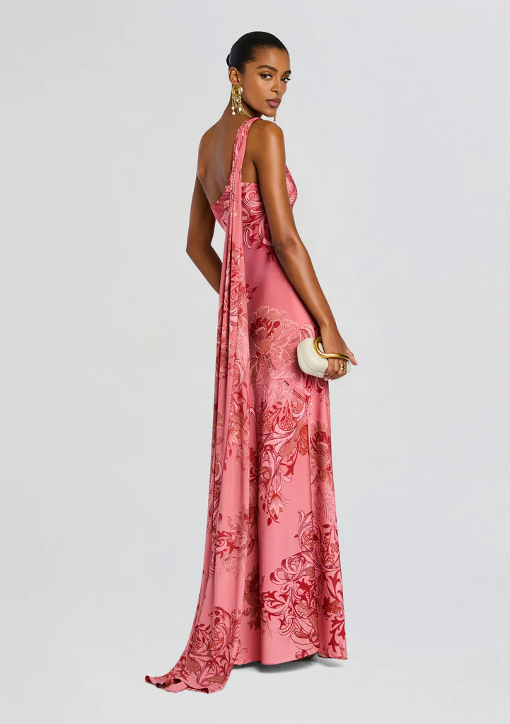 Vine One Shoulder Sash Dress | Retrofete