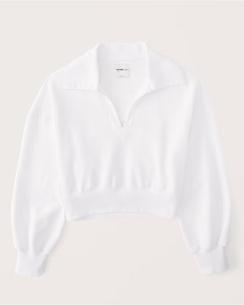 Women's Drama Collar V-Neck Sweatshirt | Women's Up To 40% Off Select Styles | Abercrombie.com | Abercrombie & Fitch (US)