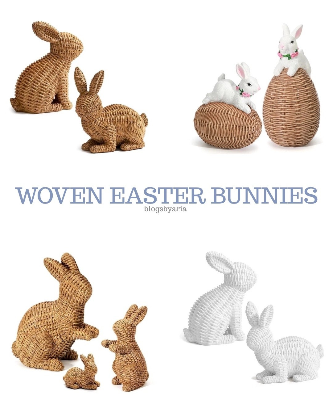Woven Easter bunnies 
Easter decorations
Easter decor
Affordable decor 

#LTKSeasonal #LTKHome