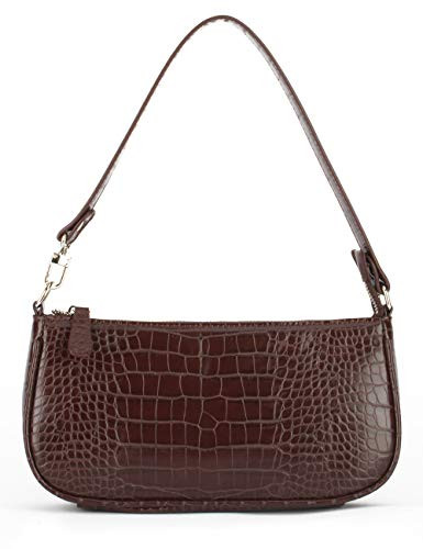Bag Crocodile Effect Retro Faux Leather Classic Clutch Shoulder Purse Handbag for Women | Amazon (US)