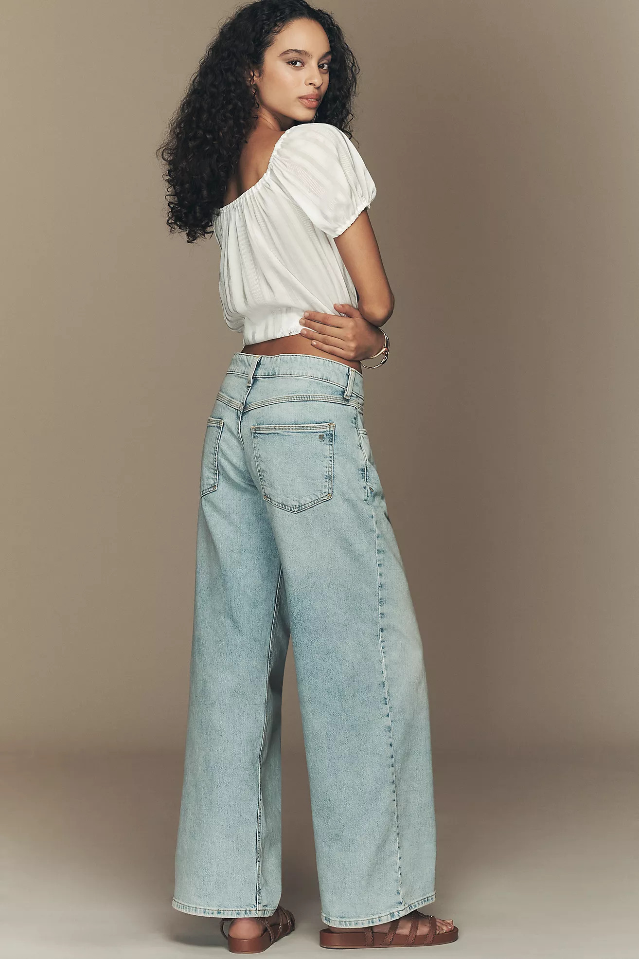 Pilcro Low-Rise Wide-Leg Jeans | Anthropologie (US)
