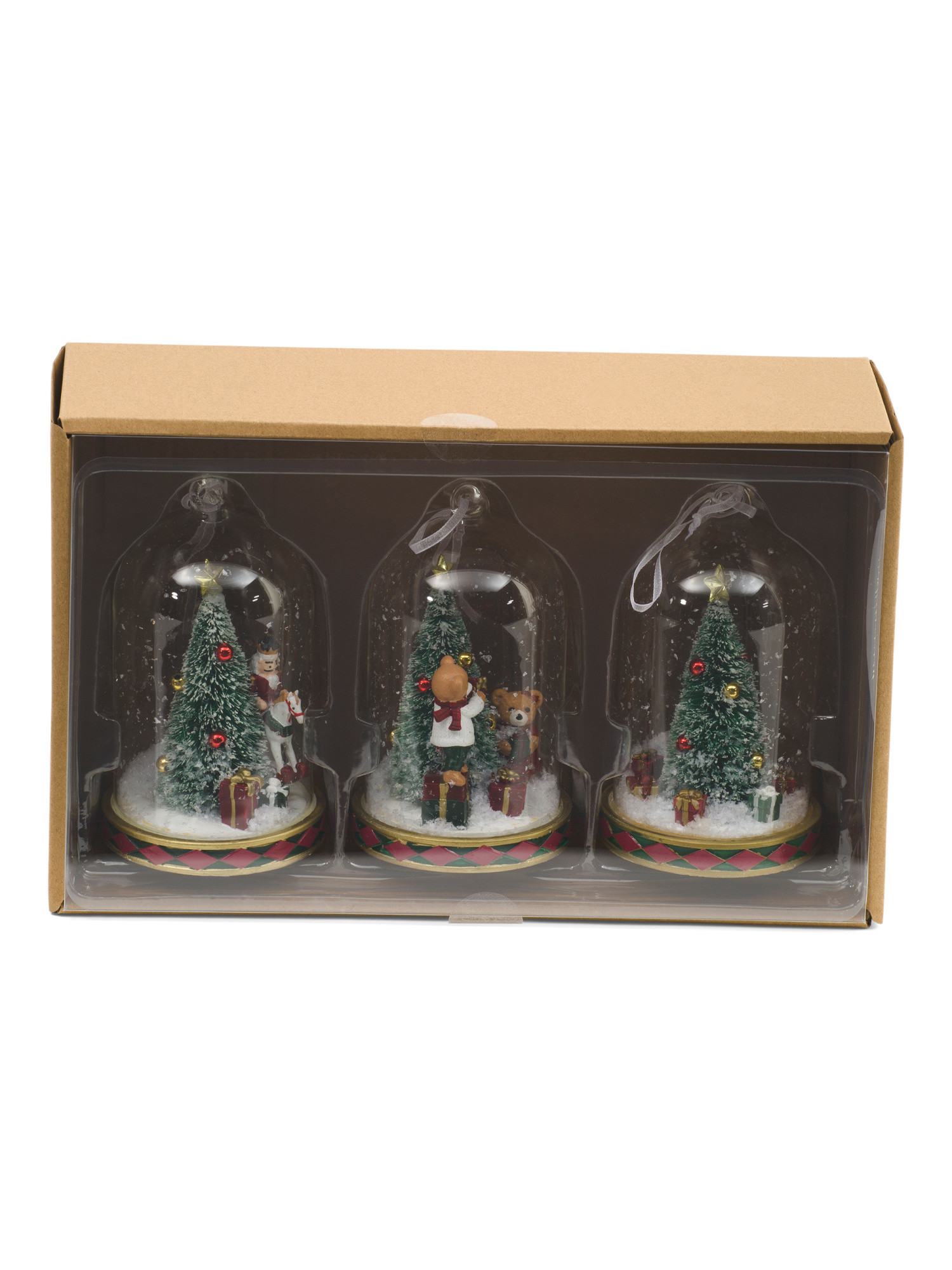 Set Of 3 Dome Christmas Tree Ornaments | Pillows & Decor | Marshalls | Marshalls