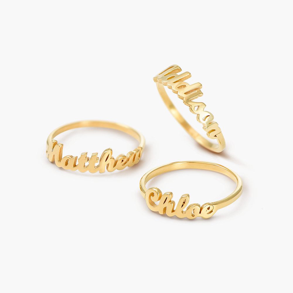 The One Name Ring - Gold Vermeil | Oak & Luna (US)