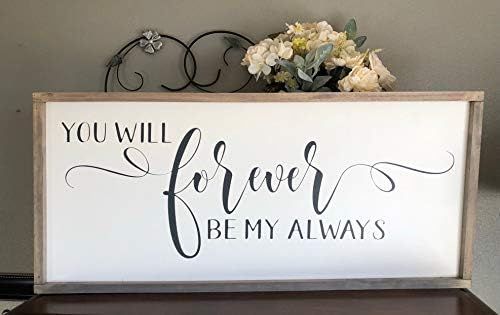 Flowershave357 Master Bedroom Wall Decor You Will Forever be My Always Couples Bedroom Wall Art A... | Amazon (US)