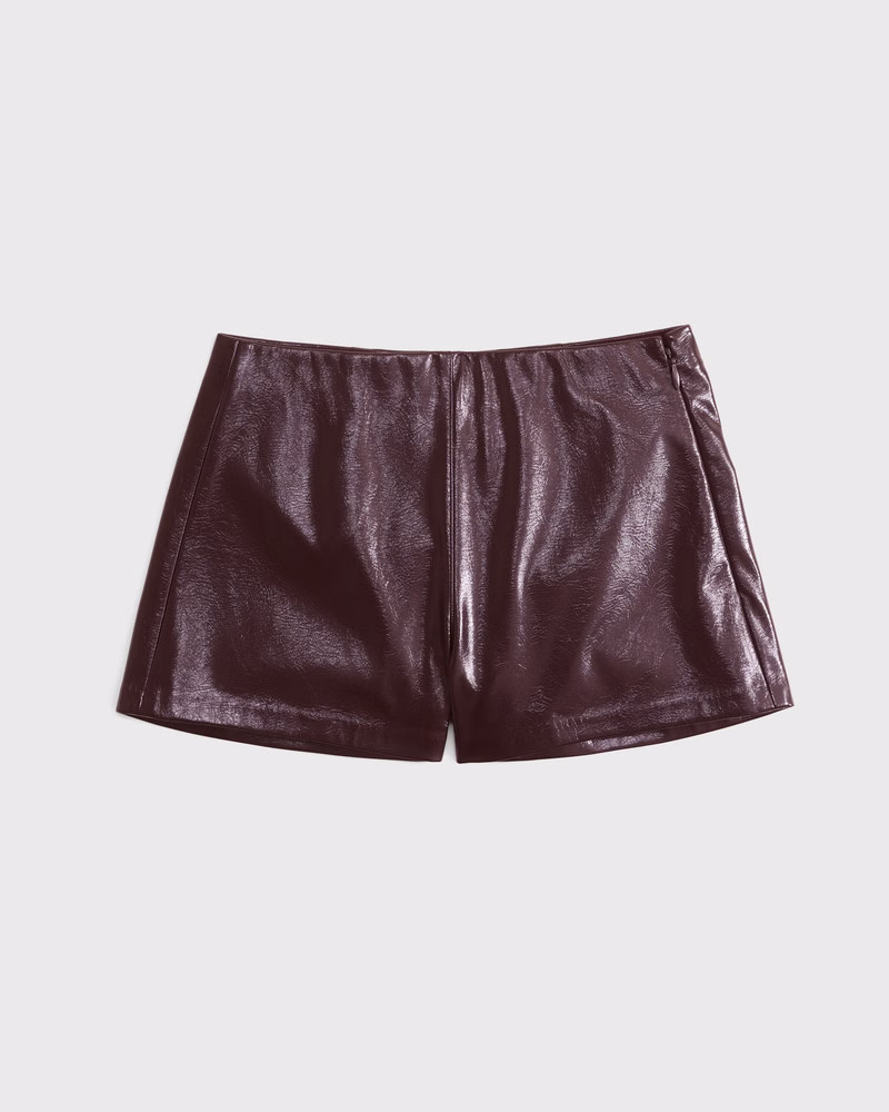 Women's Stretch Vegan Glossy Leather Micro Short | Women's Bottoms | Abercrombie.com | Abercrombie & Fitch (US)