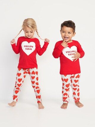 Unisex Matching Valentine's Day Snug-Fit Pajama Set for Toddler | Old Navy (US)