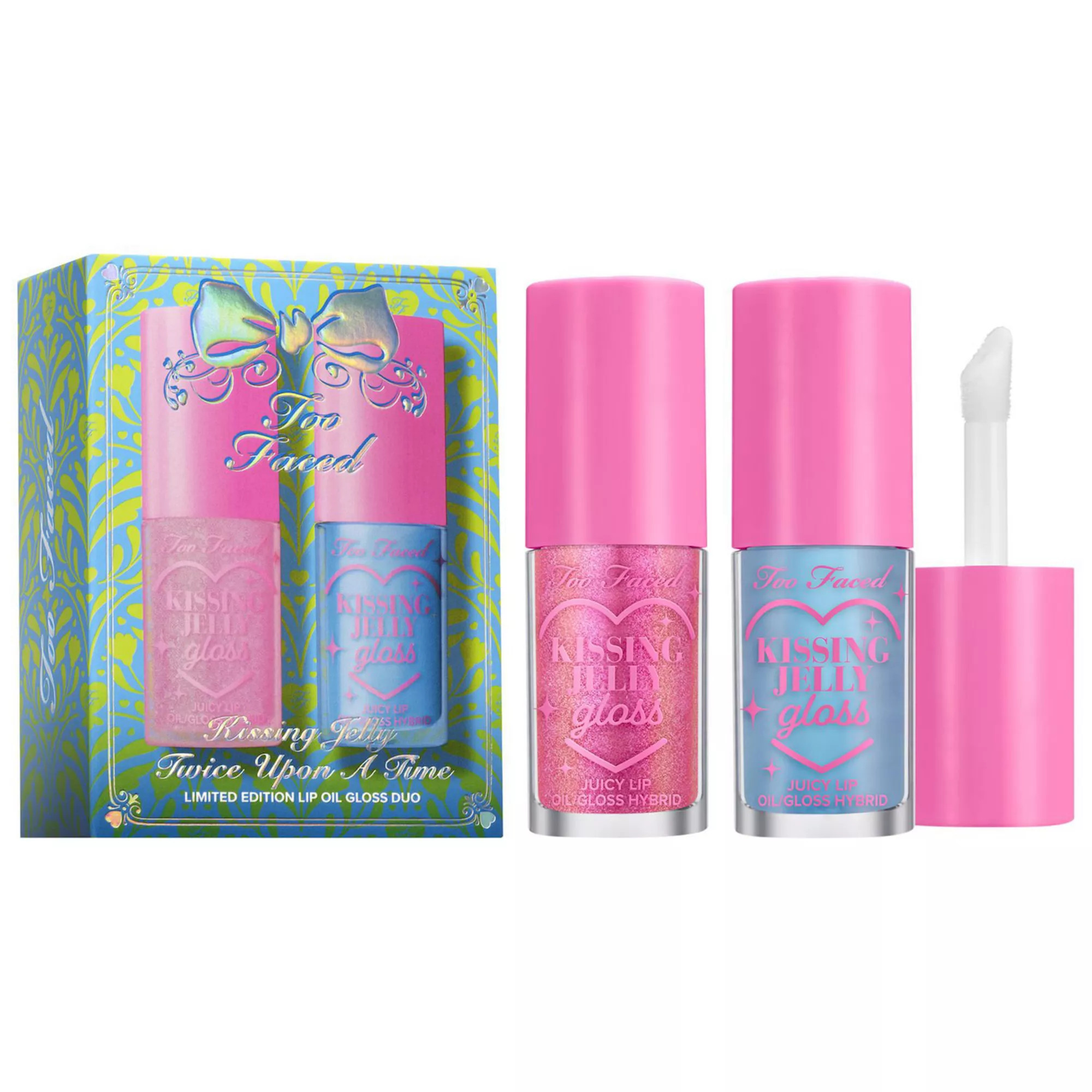 Too Faced Kissing Jelly Twice Upon A Time Lip Oil Gloss Duo Makeup Gift Set | Kohl's