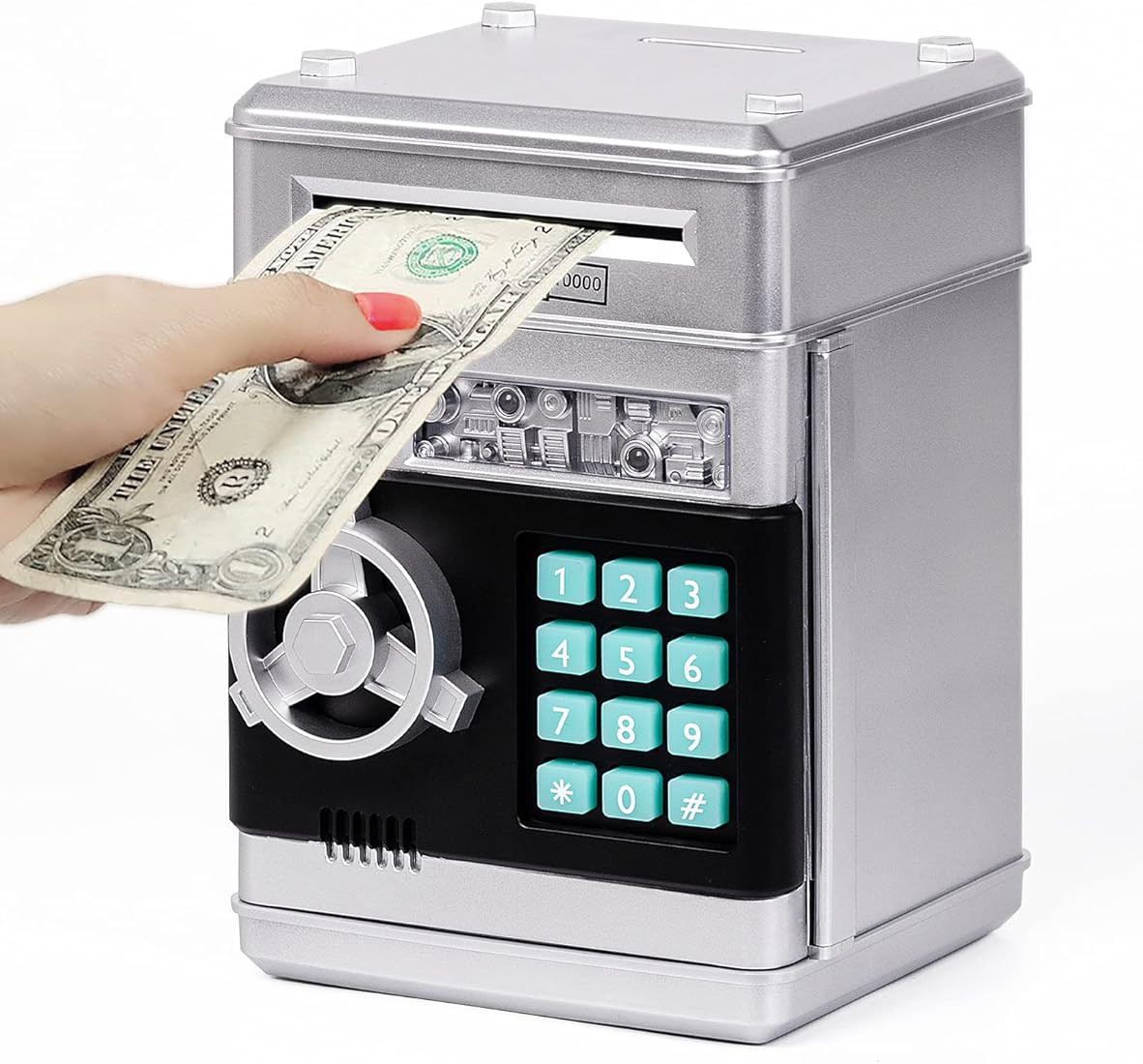 Refasy Piggy Bank Cash Coin Can ATM Bank Electronic Coin Money Bank for Kids--Hot Gift | Amazon (US)