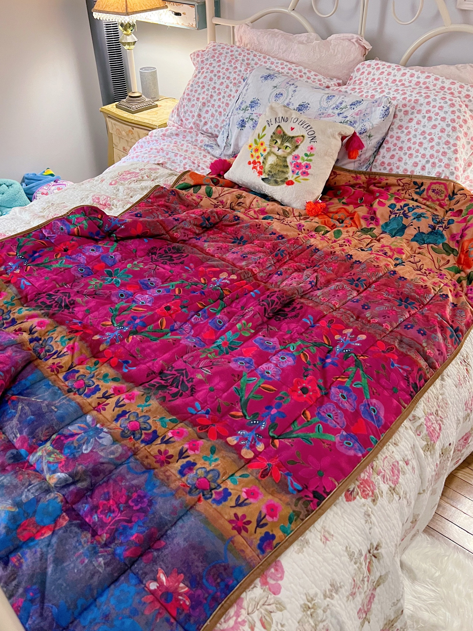 This weighted blanket makes naps 💯! Cozy Weighted blanket, colorful blanket, Sherpa lined blanket, colorful throw pillow, eclectic home decor, boho home decor, bohemian home decor, colorful decor 

#LTKhome #LTKFind #LTKunder100