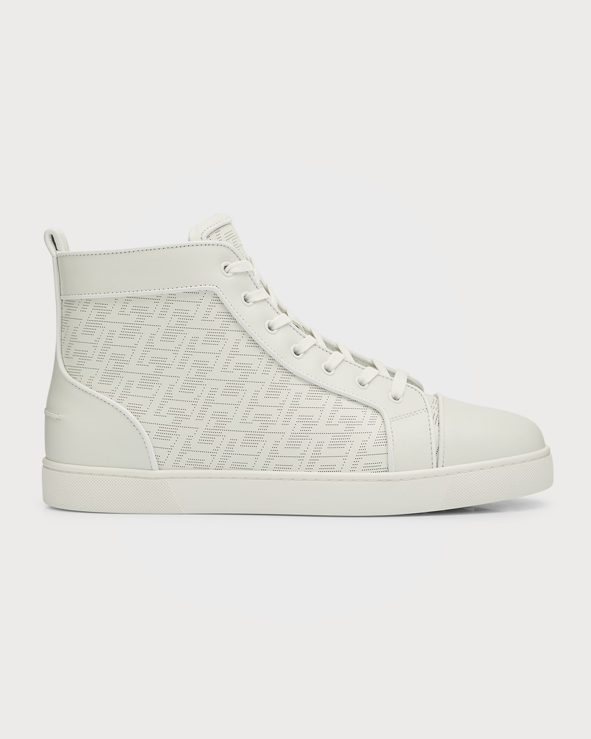 Men's Louis Orlato Monogram Leather High-Top Sneakers | Neiman Marcus