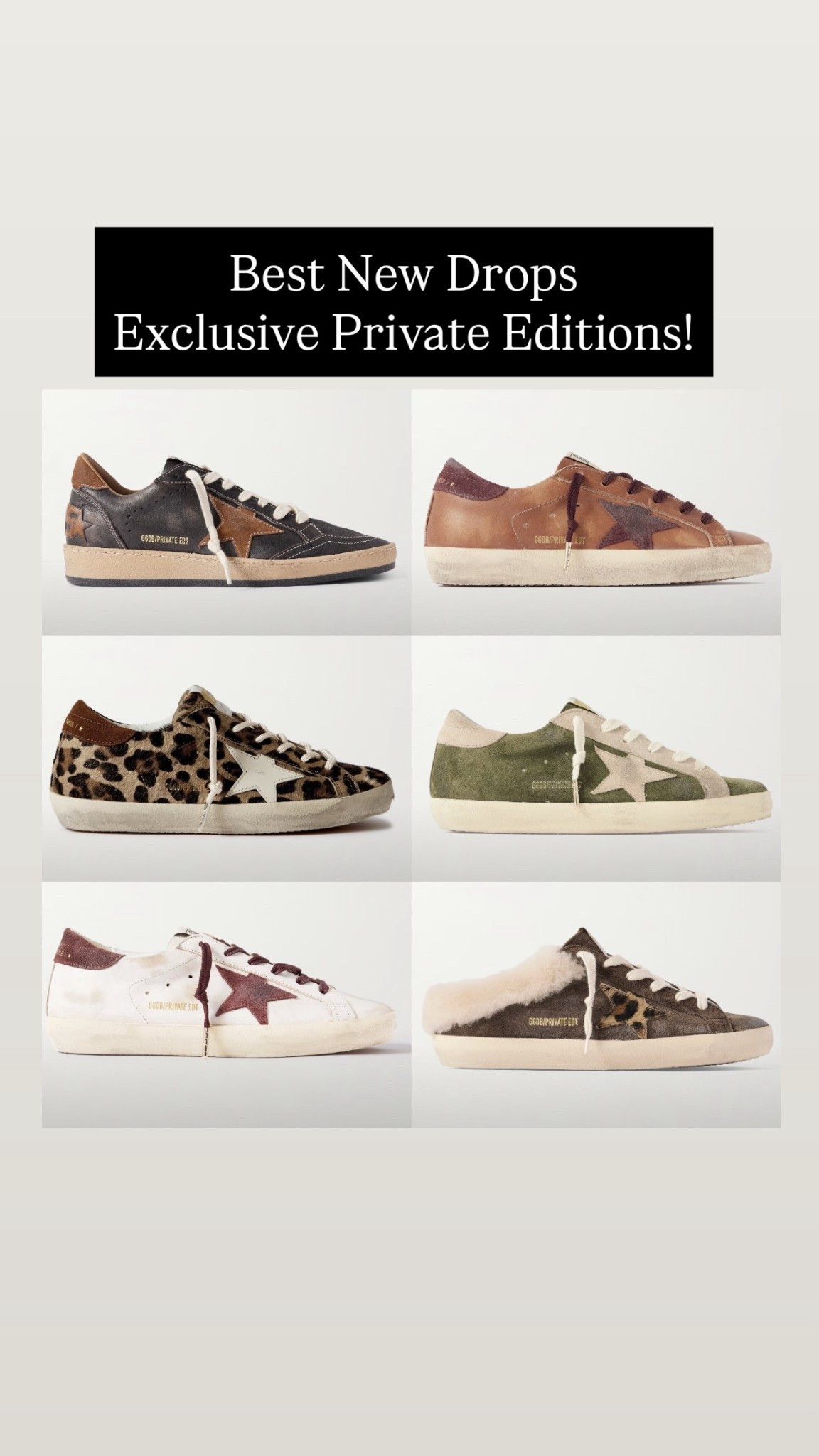 New Golden Goose!  Private Editions! Limited quantities  

#LTKActive #LTKOver40