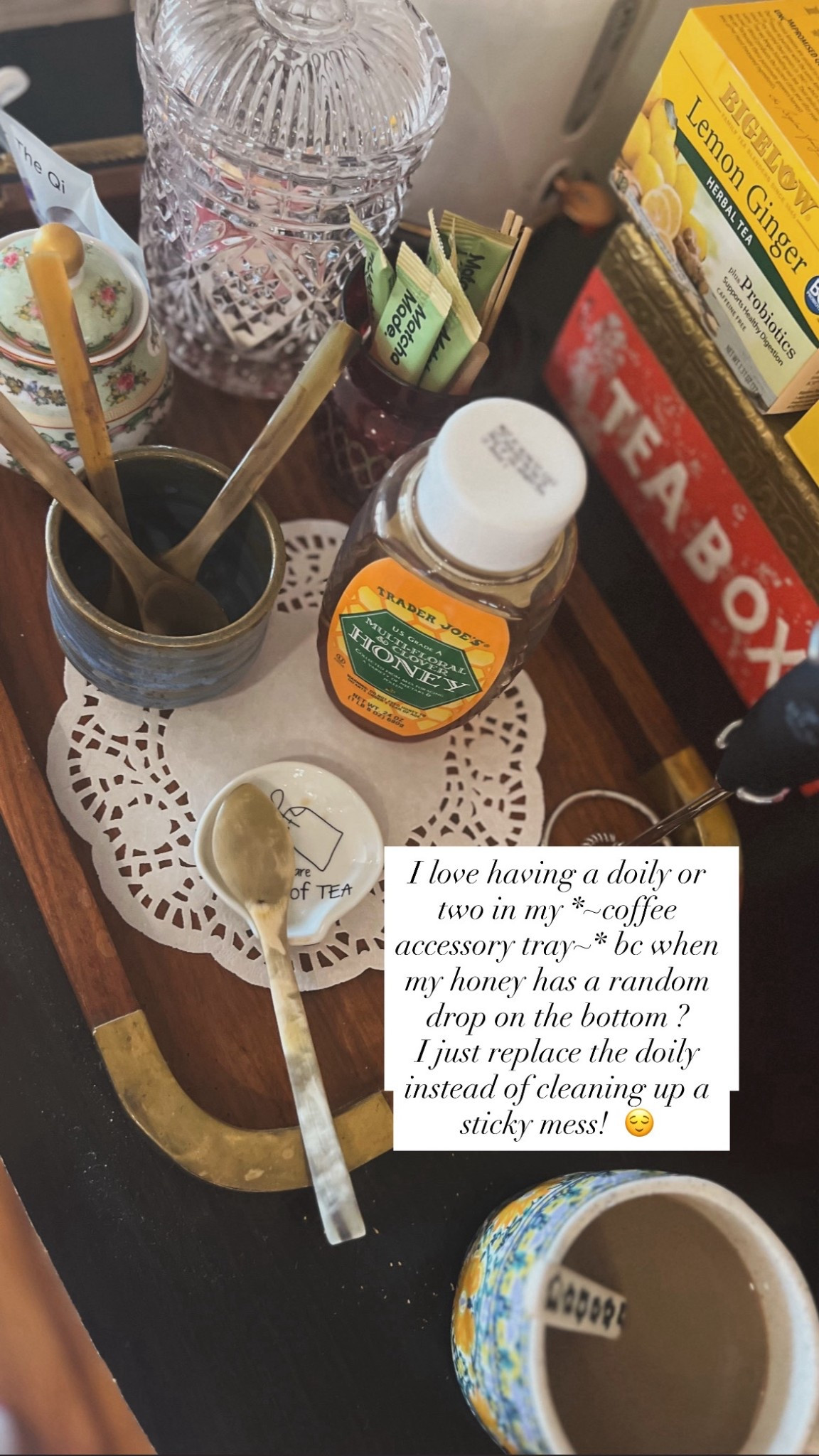 doilies forever! I love keeping them in stock in all sizes in my dining room drawer! And I always have one or two in my coffee accessory tray under honey! #morningcoffee 

#LTKdayinmylife #LTKstorytime #LTKmorningroutine