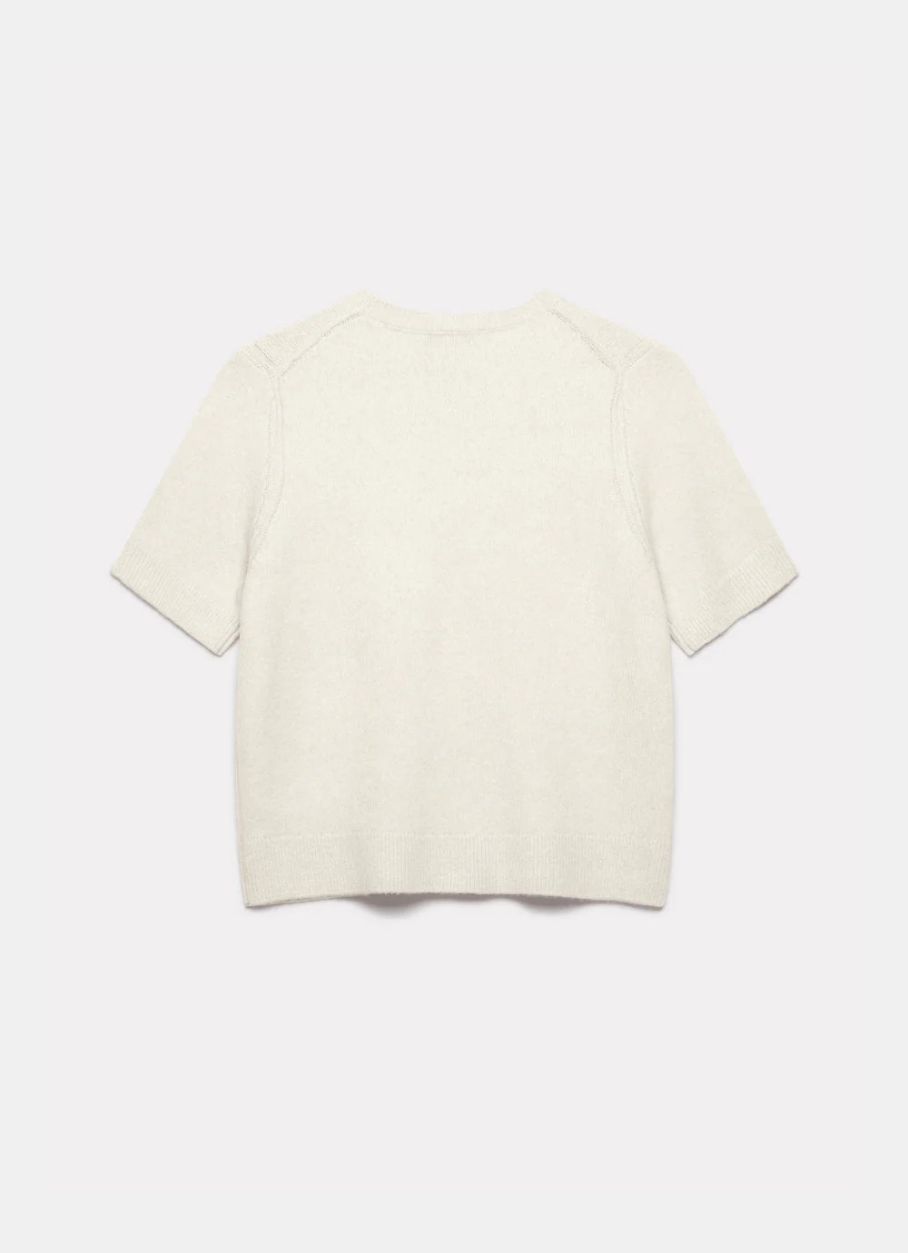 Cream Fluffy Knitted T-Shirt | Mint Velvet