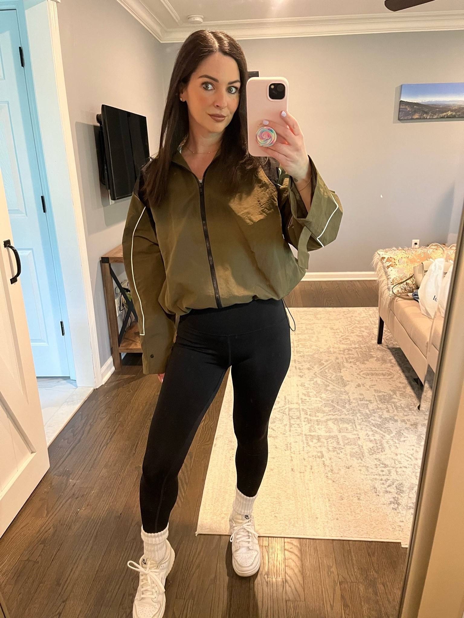 OOTD = comfy meets elevated 🤍 As much as I love summer weather, I’m not mad about this chilly spring day because it means I get one more excuse to wear my favorite lightweight spring jacket. Paired it with leggings and sneakers for an easy everyday outfit that still looks put together without trying too hard.

If you’re looking for windbreakers, casual spring outfit ideas, comfy mom outfits, or easy ways to style leggings and sneakers, this combo is always a go-to for me 🧥✨

I’m wearing an XS

@Revolve 
#OOTD #SpringOutfit #SpringStyle #SpringJacket #CasualOutfits #EverydayStyle #LeggingsOutfit #SneakerStyle #ComfyStyle #MomStyle #LightweightJacket #AmazonFashion #PetiteStyle #PetiteFashion #NeutralStyle #OutfitInspo #CasualChic #WeekendStyle #LTKStyle #SpringFashion

#LTKmomlife #LTKActive #LTKootd