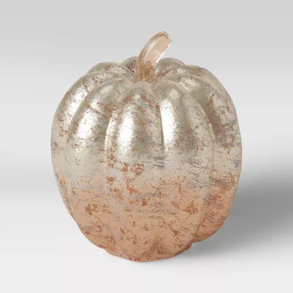 8" x 7" Glass Pumpkin Figurine Gold - Threshold™ | Target