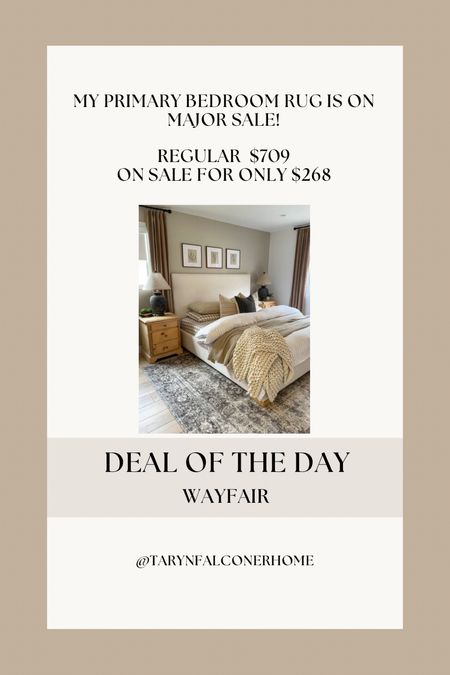 My primary bedroom rug is on major sale! Regular $709 on sale for $268

Neutral home, accent rug, primary bedroom rug, neutral style, cozy rug, home find, on sale, affordable

#LTKhome