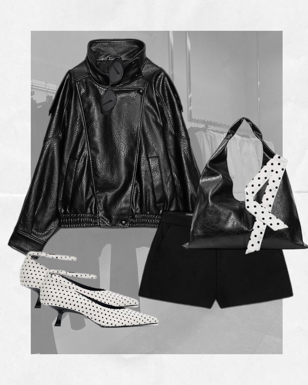 Viral leather jacket styling🖤

- zara, leather jacket, polka dots, ootd, style, summer, fashion, clothing 

#LTKstyletip #LTKsummer #LTKuk