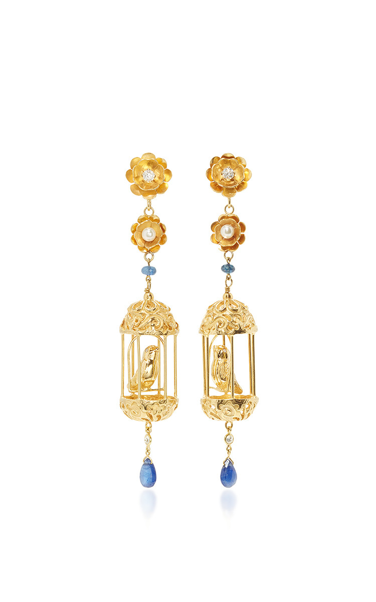 Of Rare Origin - Women's Exclusive Gold Aviary Classic Earrings - Gold - OS - Moda Operandi - Gifts  | Moda Operandi (Global)