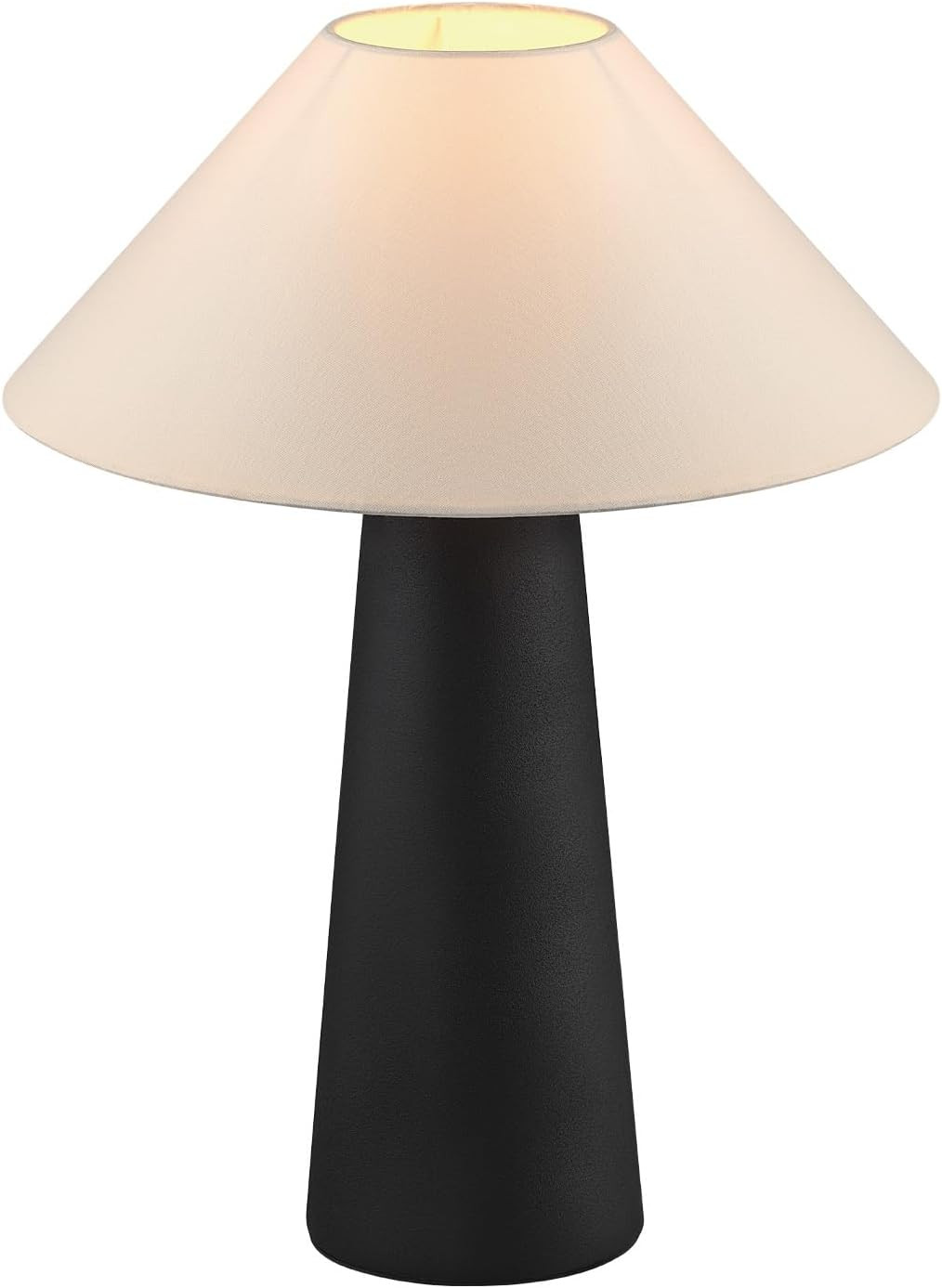 Globe Electric Novogratz x 18" Ceramic Table Lamp, Matte Black, Off-White Tapered Fabric Shade, i... | Amazon (US)